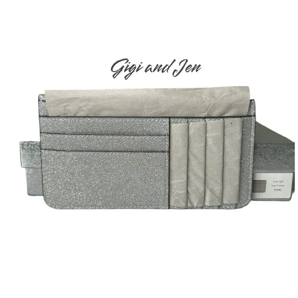 Kate Spade Shimmy Cardholder Silver Glitter New